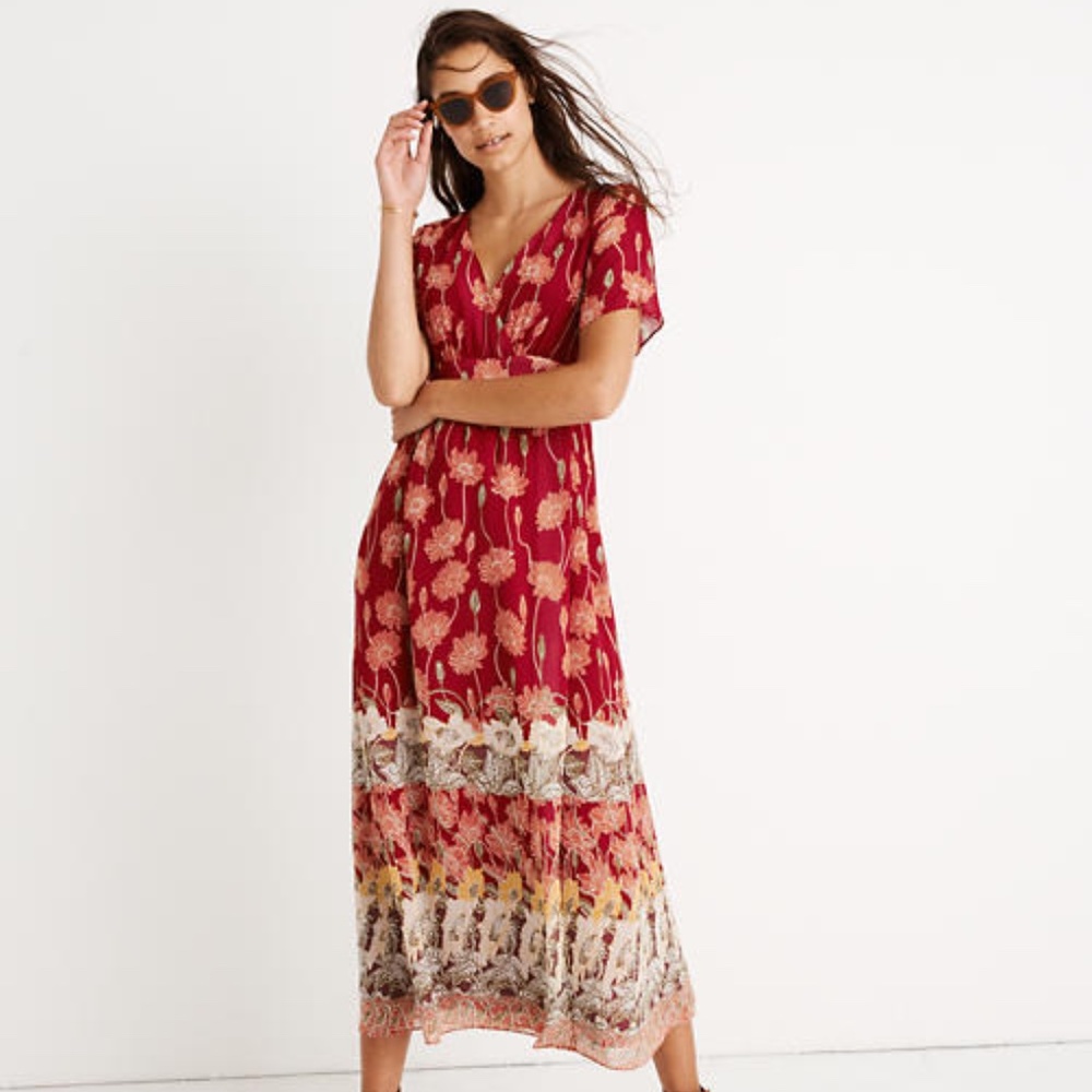 Moving Sale! Tulip-Sleeve Maxi Dress